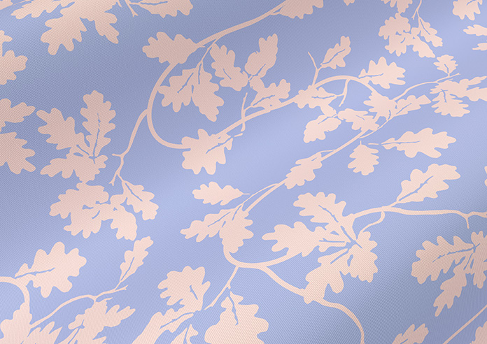Oak Leaves, Periwinkle - Roller Blind - Image 4